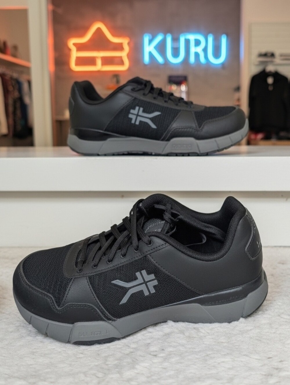 Kuru Quantum 2 Black Plantar Fascitis Orthopedic Support Walking Work Shoes 11W